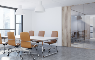 Empty office meeting room