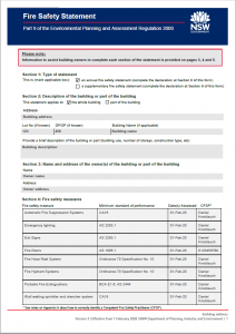 Page 1 - sample annual fire safety statement